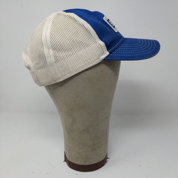 BEC Snapback Meshback Hat Embroidered Logo American Flag Blue White - Picture 7 of 11